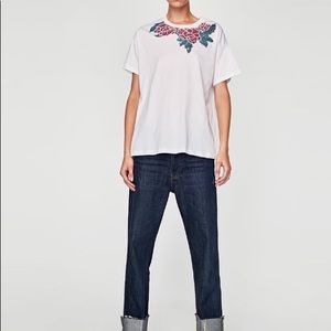 NWT Zara Floral T-Shirt / Size S